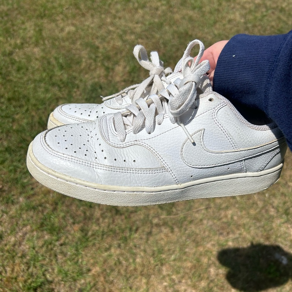 Nike White Dunks Perforated Design